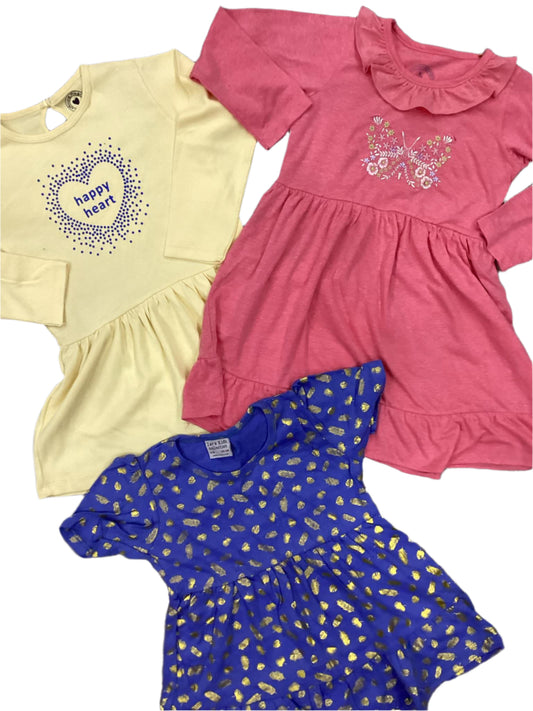 Kids Girls Summer Branded Frocks 4-5 Years Pack of 3