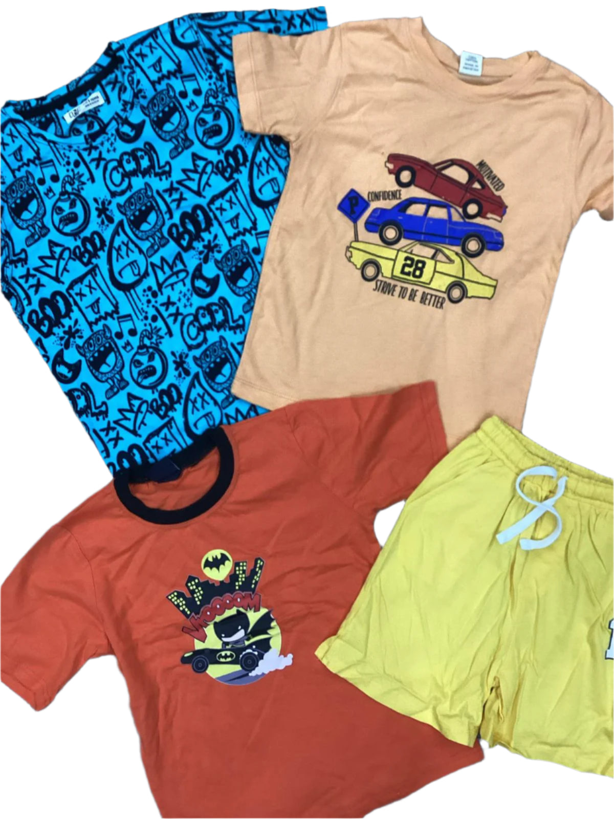 Kids Boys Summer Pack of 4 Shirts pack 6-7 Year