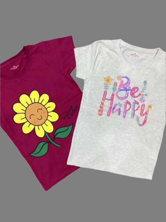 Kids Girls Summer Branded Shirts 9-10 Years Pack of 2