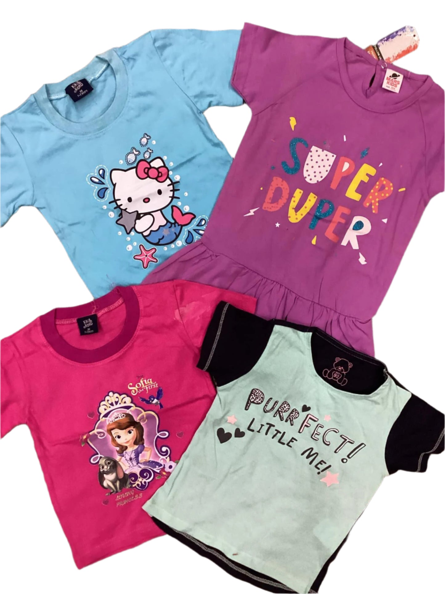 Kids Girls Summer Branded Shirts 18-24 Months Pack of 4