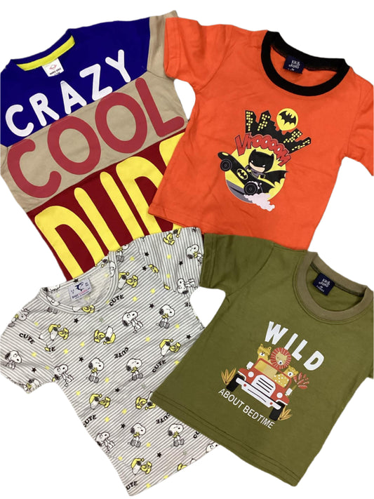 Kids Boys Summer Branded Shirts 18-24 Months Pack of 4