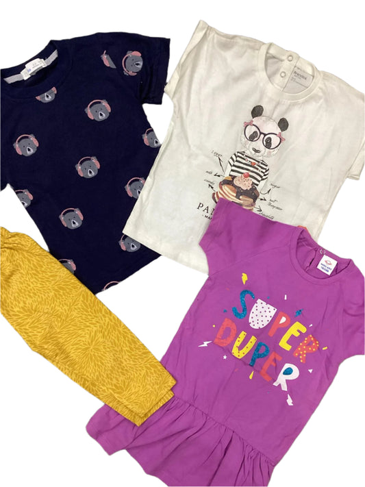 Kids Girls Summer Branded Shirts and tights 18-24 Months