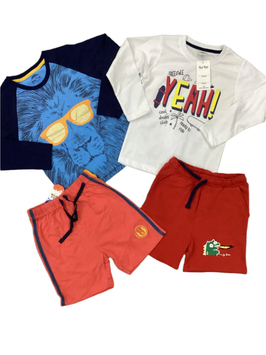 Kids Boys Summer Deals 4-5 Years Shirts and Shorts