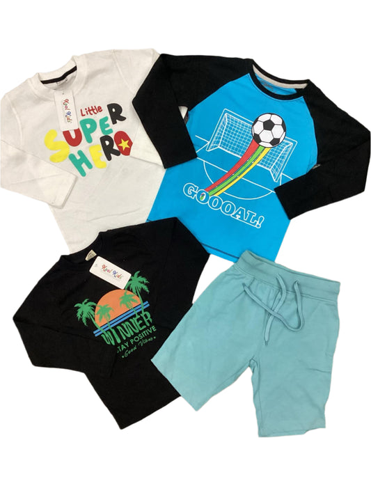 Kids Boys Summer Deals 4-5 Years Shirts and Shorts