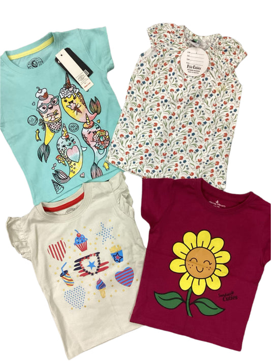 Kids Girls Summer Deal 12-18 Months Pack of 4