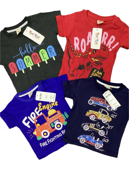 Kids Boys Summer Deal 12-18 Months Pack of 4 Shirts