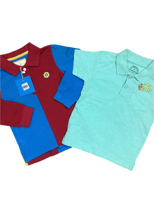 Kids Boys Summer Deal 2-3 Year Pack of 2 Branded Polo Shirts Deal