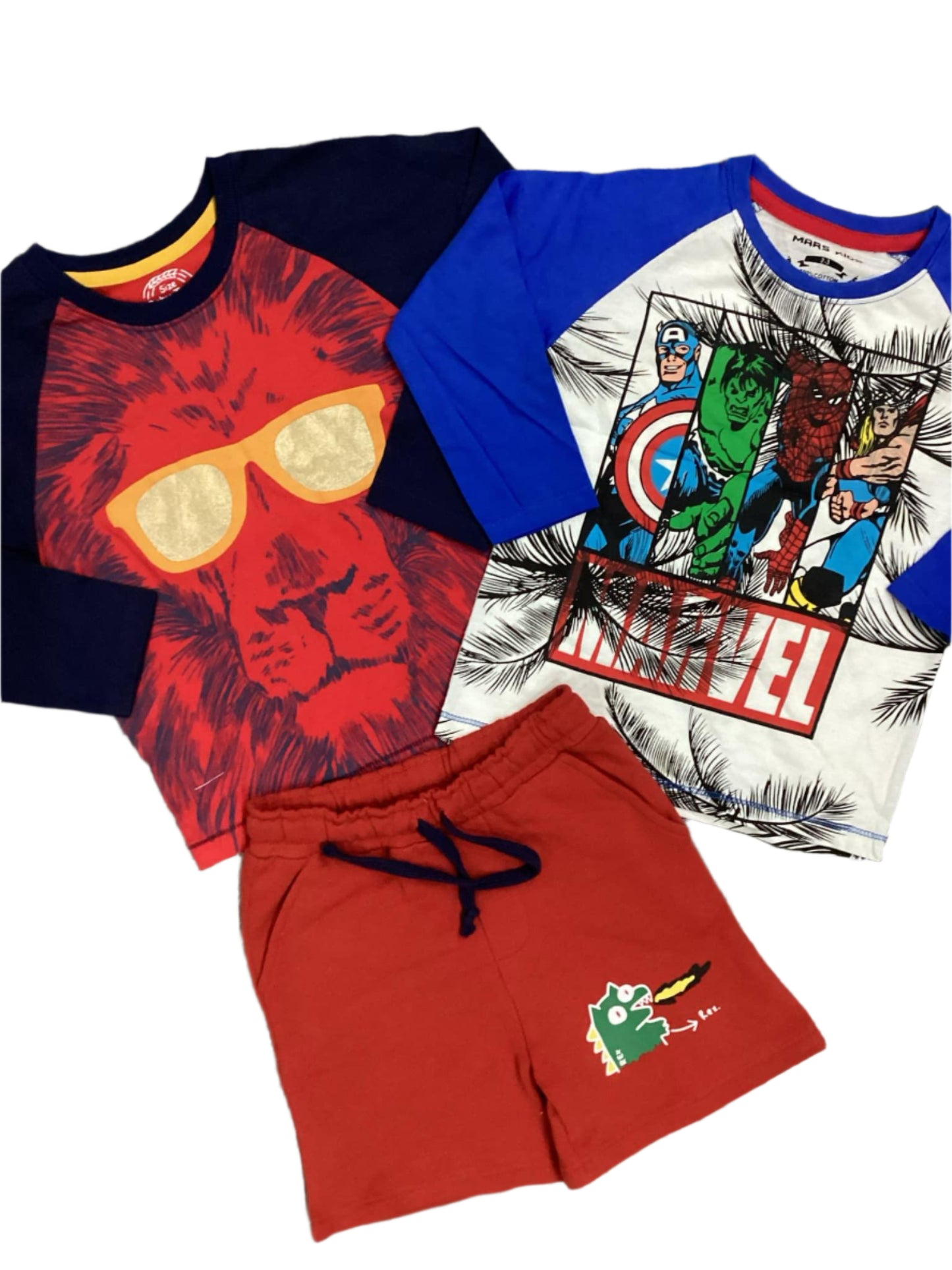 Kids Boys Summer Deal 2-3 Year Pack of 3 Branded Shirt with Shorts