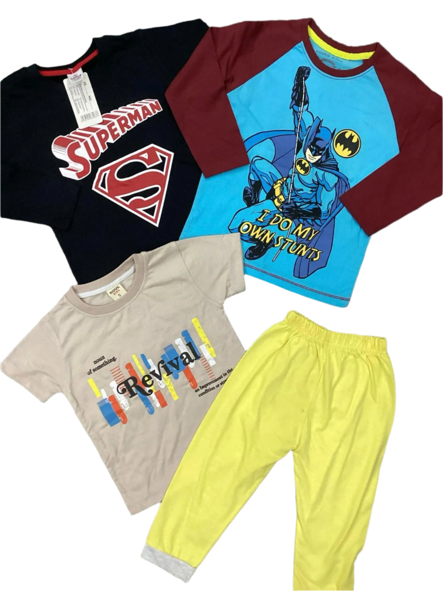 Kids Boys Summer Deal 2-3 Year Pack of 4 Shirts with One Trouser