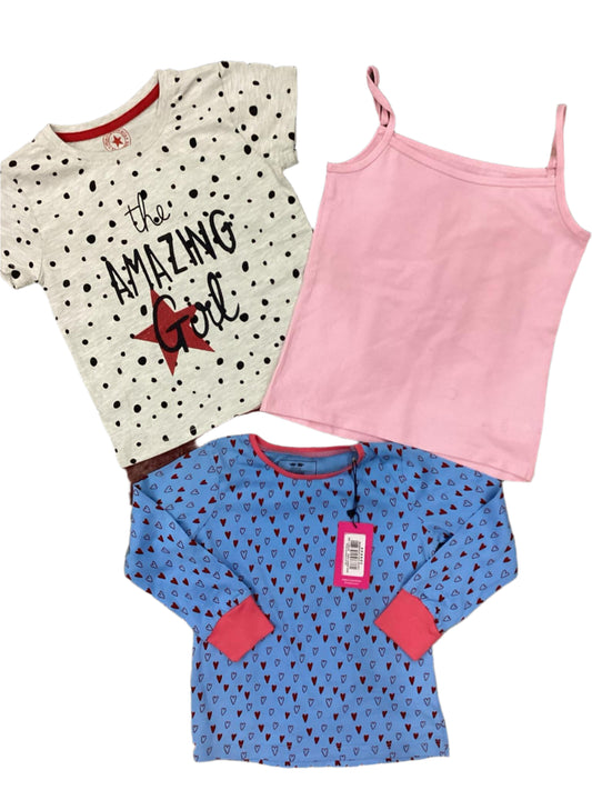 Kids Girls Summer Deal 3-4  Year Pack of 3  Branded Shirts