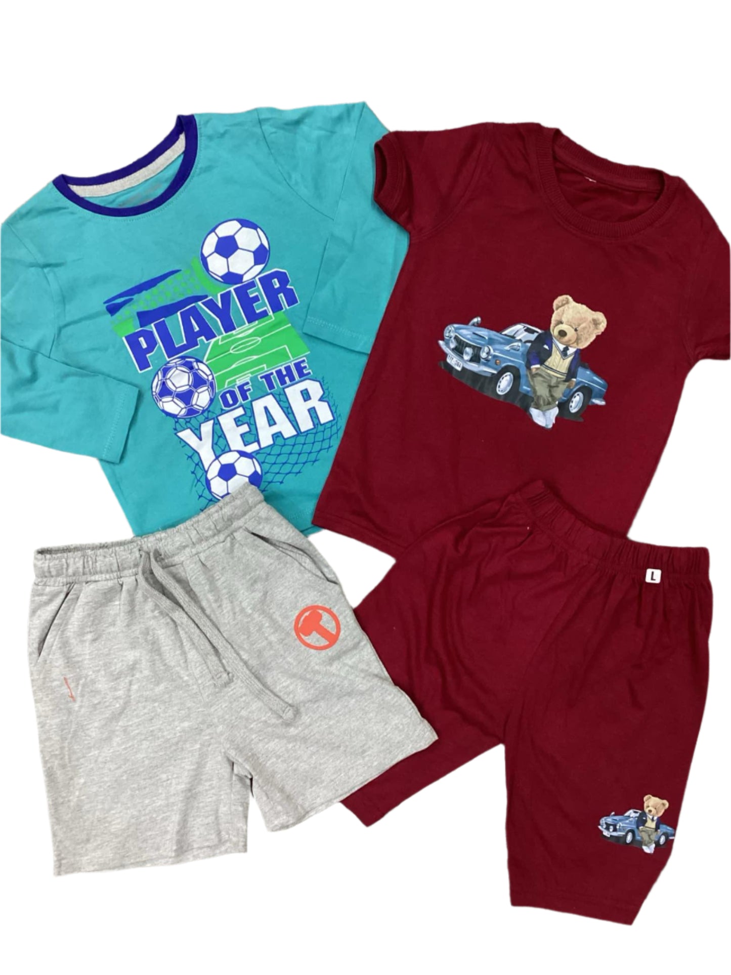 Kids boys  Summer Deal 3-4 Year Pack of 2  Branded shirts with shorts