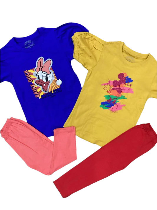 Kids Girls Summer Deal 3-4  Year Pack of 2  Branded Shirt with tights