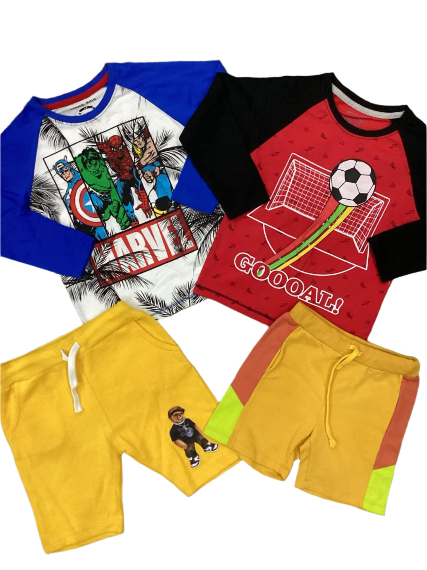 Kids boys  Summer Deal 3-4 Year Pack of 2  Branded shirts with shorts