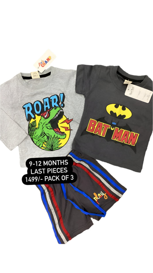 Kids Boys Summer Deal 9-12 Months Shirts and Short