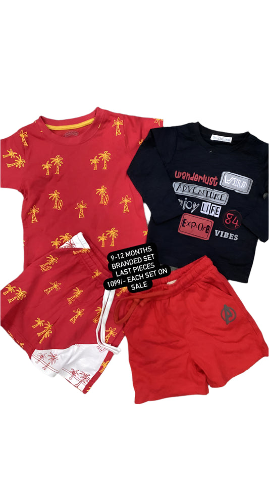 Kids Boys Summer Deal 9-12 Months Shirts and Shorts