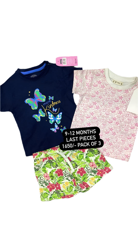 Kids Girls Summer Deal 9-12 Months Shirts and Short