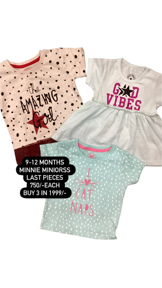 Kids Girls Summer Deal 9-12 Months Shirts