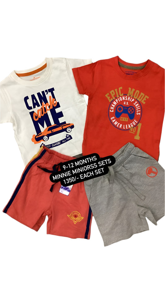 Kids Boys Summer Deal 9-12 Months Shirts and Short