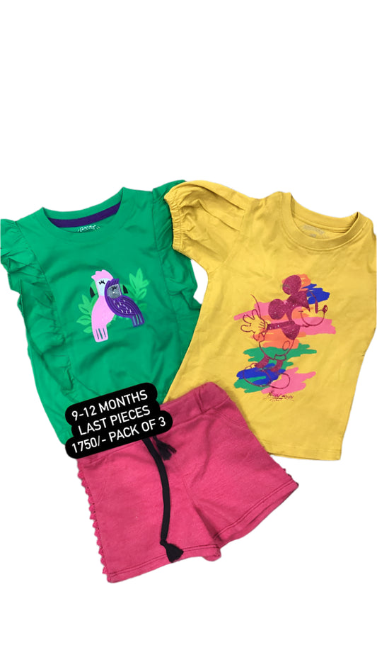 Kids Girls Summer Deal 9-12 Months Shirts and Short