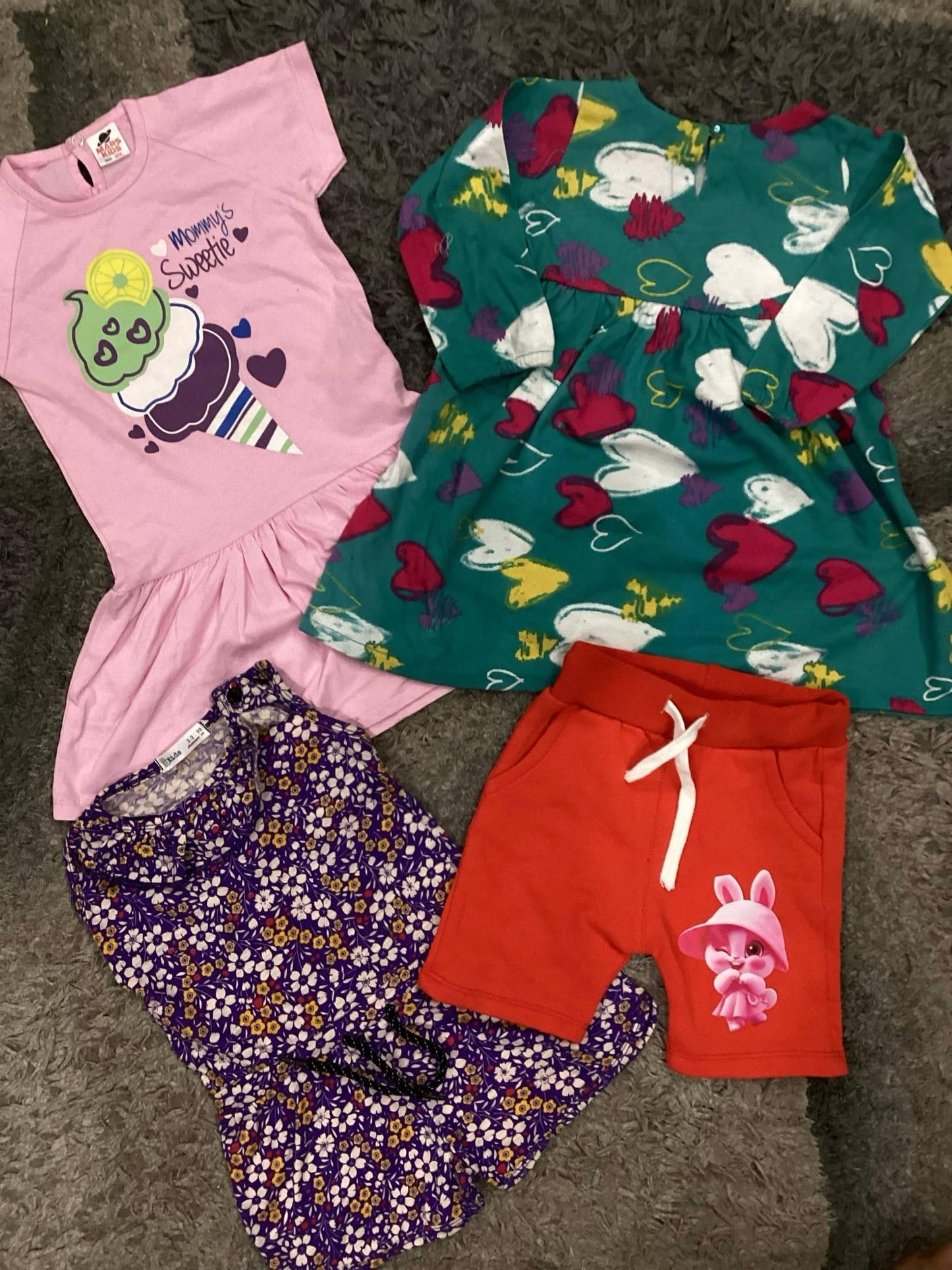 Kids Girls Summer New Arrivals on Sale Deal Pack of 4 for 2-3 Years
