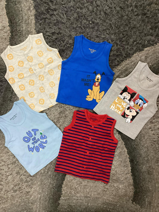 Kids Boys Summer New Arrivals on Sale Deal Pack of 5 for 9-12 Months