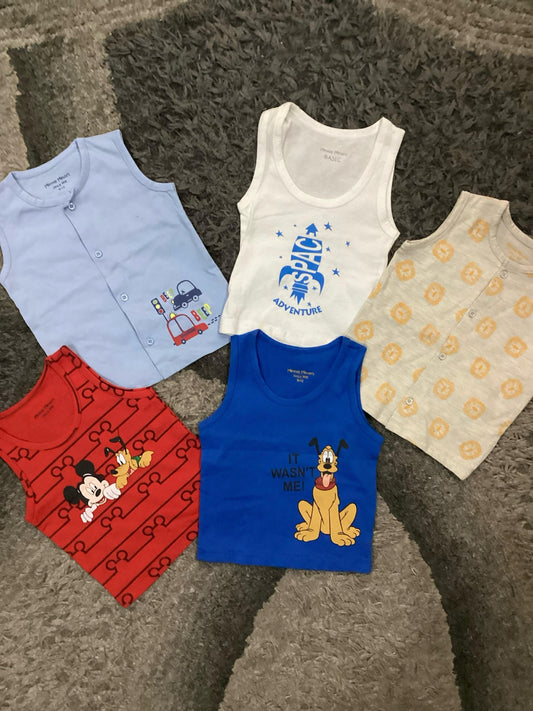 Kids Boys Summer New Arrivals on Sale Deal Pack of 5 for 9-12 Months