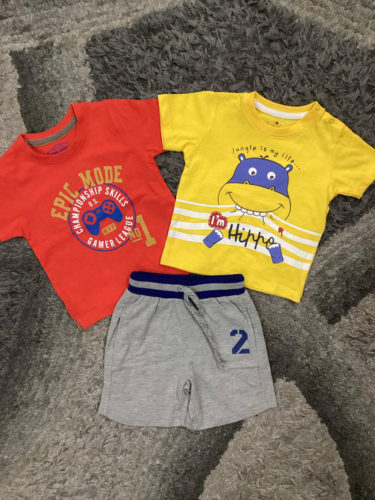 Affordable Baby Summer Outfits – 3-Pack Cotton Clothes | 9–12 Months