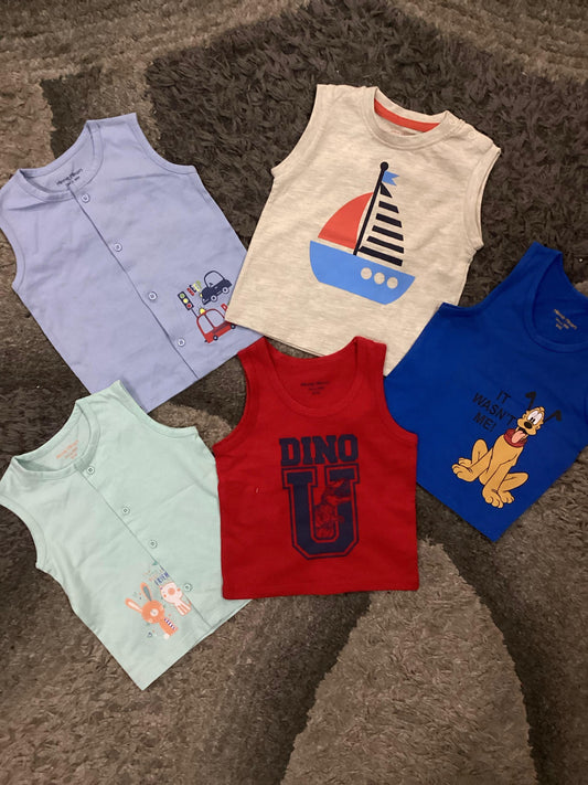 Affordable Baby Summer Outfits – 5-Pack Cotton Clothes | 9–12 Months