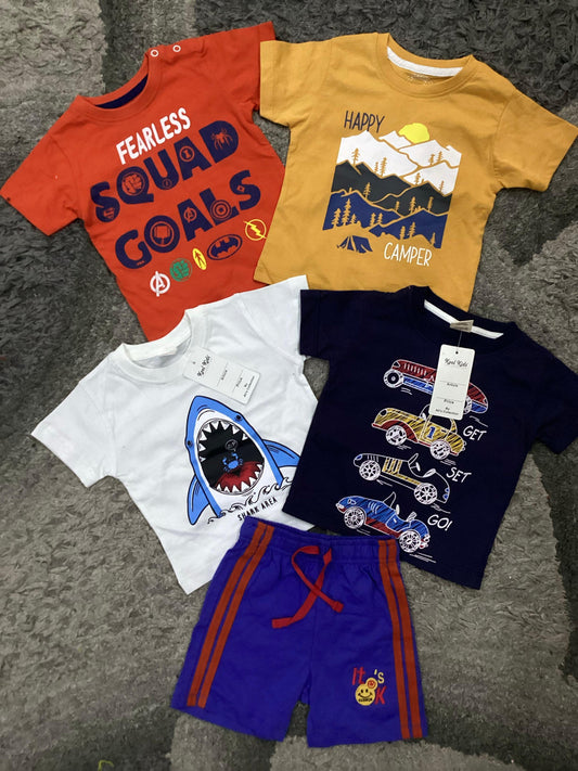 Affordable Baby Summer Outfits – 5-Pack Cotton Clothes | 9–12 Months