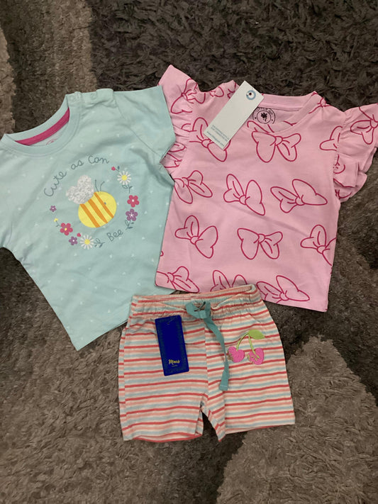 Affordable Baby Summer Outfits – 3-Pack Cotton Clothes | 9–12 Months