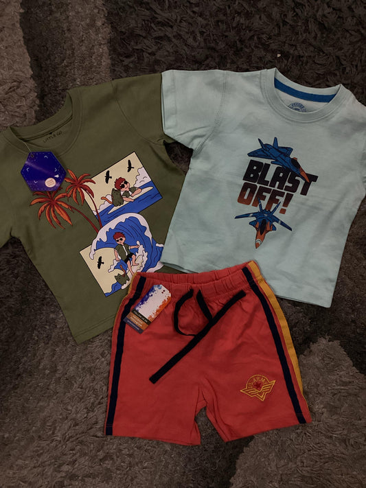 Affordable Baby Summer Outfits – 3-Pack Cotton Clothes | 9–12 Months