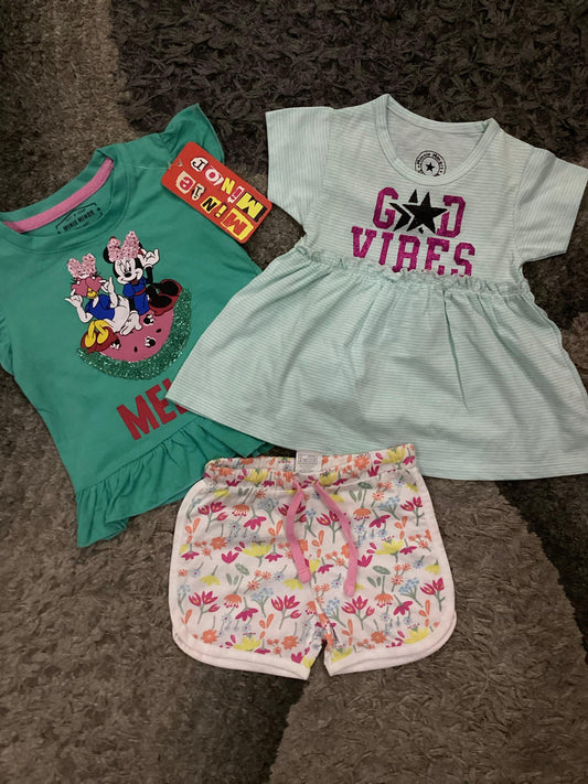 Affordable Baby Summer Outfits – 3-Pack Cotton Clothes | 9–12 Months
