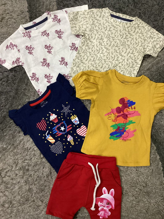 Affordable Baby Summer Outfits – 5-Pack Cotton Clothes | 12-18 Months/1 Year