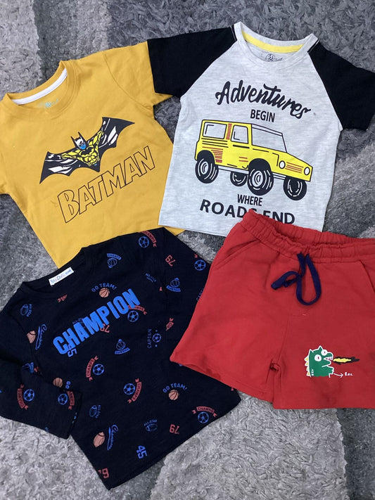 Affordable Baby Summer Outfits – 4-Pack Cotton Clothes | 12-18 Months/1 Year