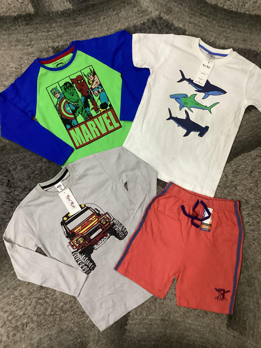 Affordable Baby Summer Outfits – 4-Pack Cotton Clothes | 7-8 Years