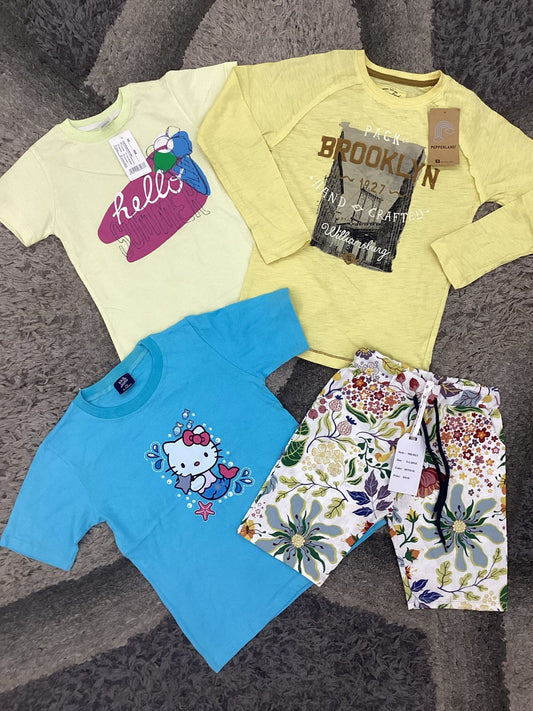 Affordable Baby Summer Outfits – 4-Pack Cotton Clothes | 6-7 Years
