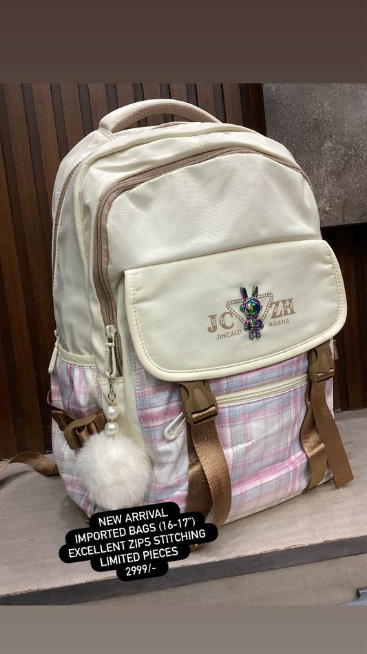 Kids Girls Boys SChool Bag Pack High Quality Double Zipper 17 Inch