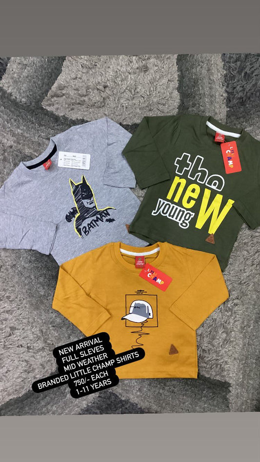 Kids Boys Girl Affordable Baby Outfits –-Full Sleeves Imported T Shirt