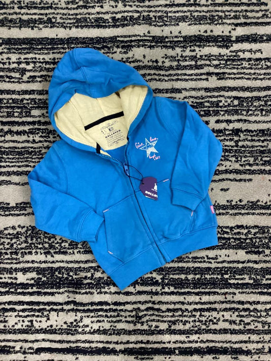 Kids Girls Affordable Baby Outfits –- Winter Original Rollover Zipper Hoodie Warm Glittery