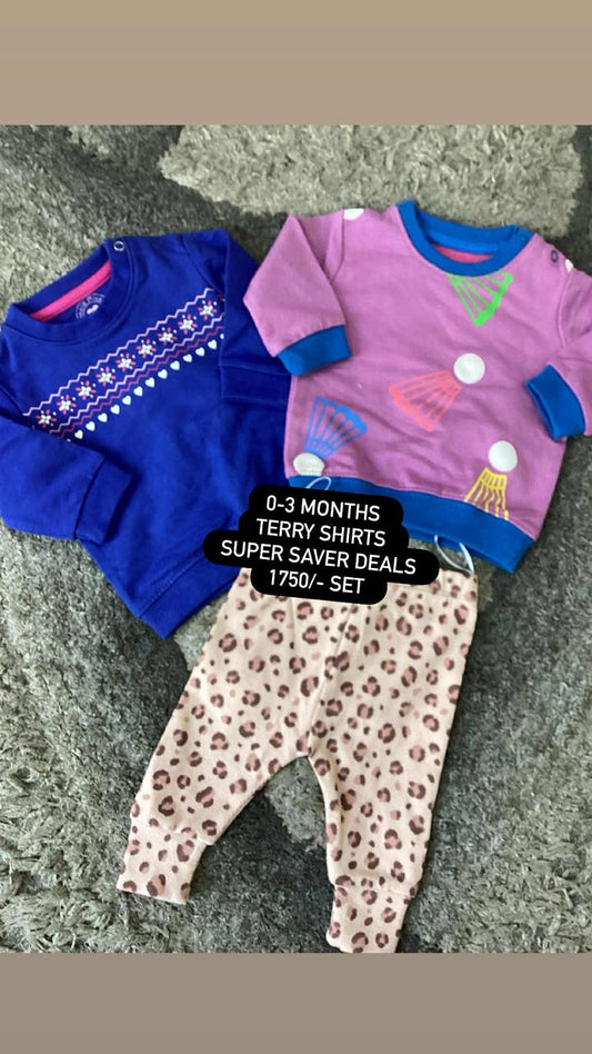 Kids Infant Affordable Baby Outfits –- Winter Terry Warm Set Original Branded