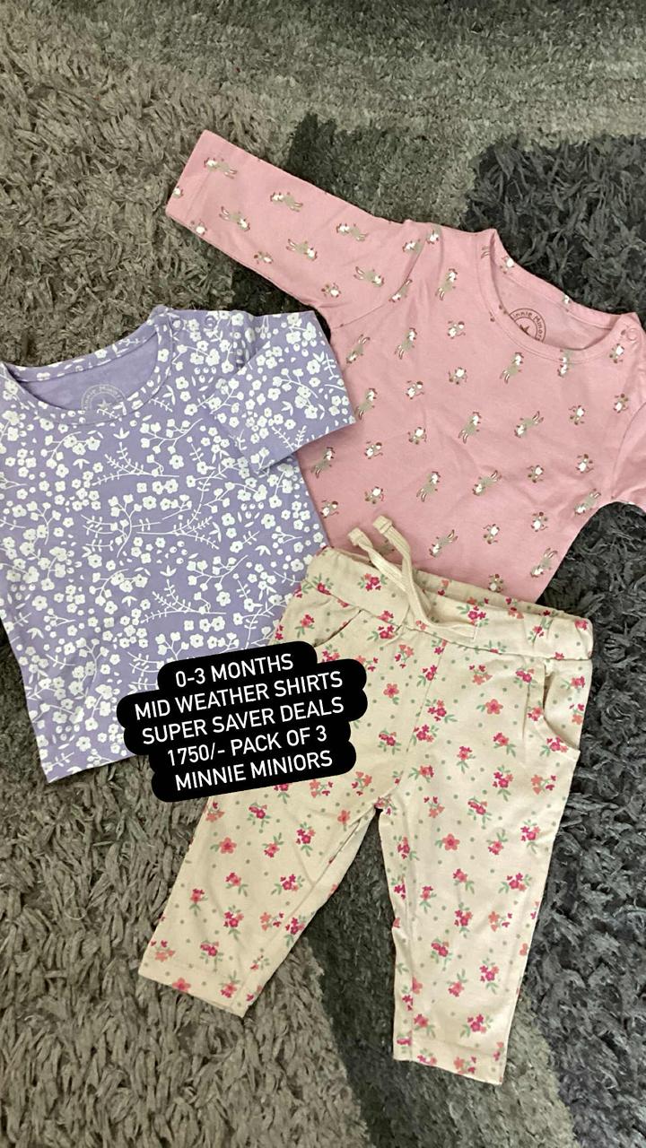 Kids Infant Affordable Baby Outfits –- Winter Full Sleeves Mid Weather Shirt with Trouser