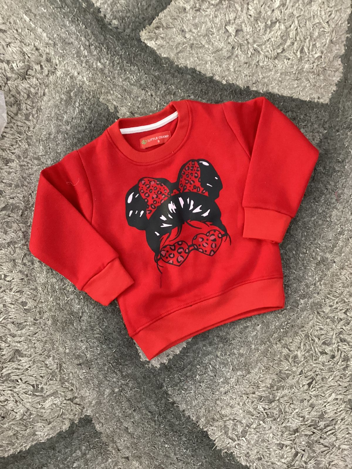 Kids Girls Affordable Baby Outfits –- Winter Warm Fleece Branded Shirt