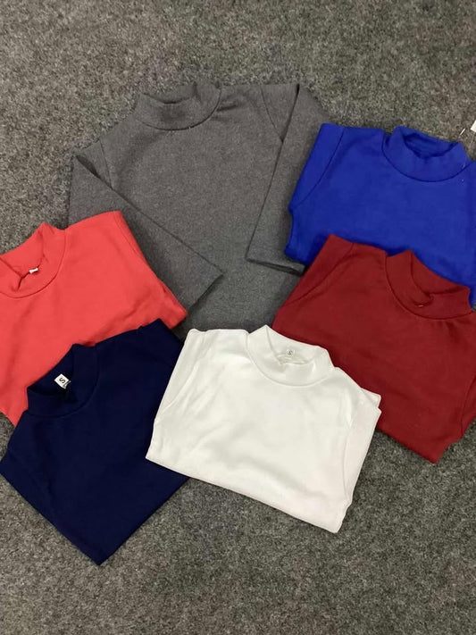 Kids Girls Boys Affordable Baby Outfits –- Winter Warm Branded Imported Mock Necks