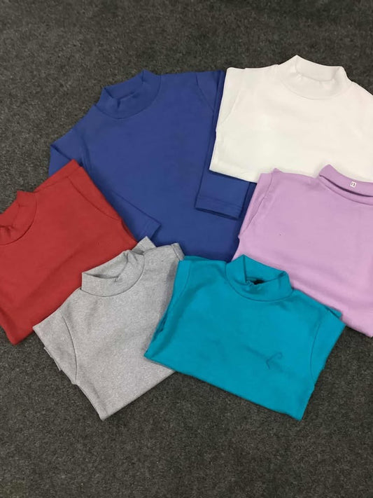 Kids Girls Boys Affordable Baby Outfits –- Winter Warm Branded Imported Mock Necks