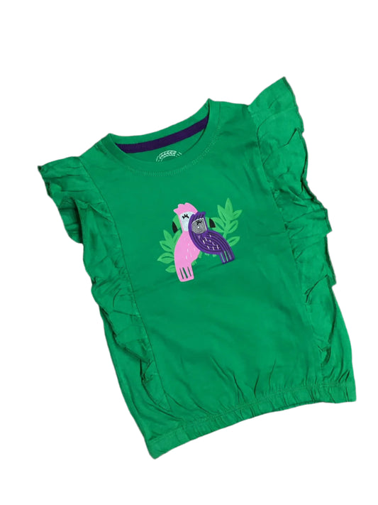 Kids Girls Summer New Arrivals T Shirts Branded Green