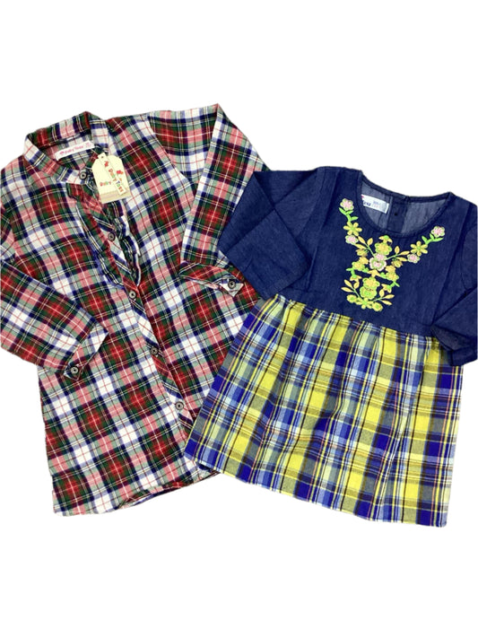 Kids Girls Summer Deal 2-3 Year Pack of 2 Tops and Frock