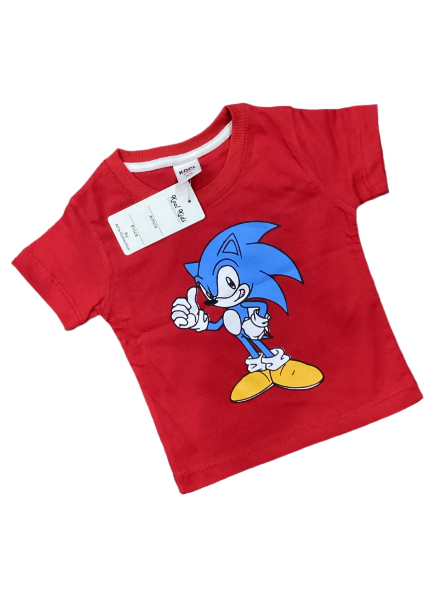 Kids Boys Summer T Shirt Branded Imported Red Sonic