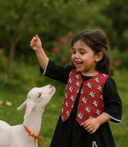 Celebrate Eid in style! Kids Girls Summer Lawn Bakra Print – New Arrival perfect for 2025 Eid fashion trends