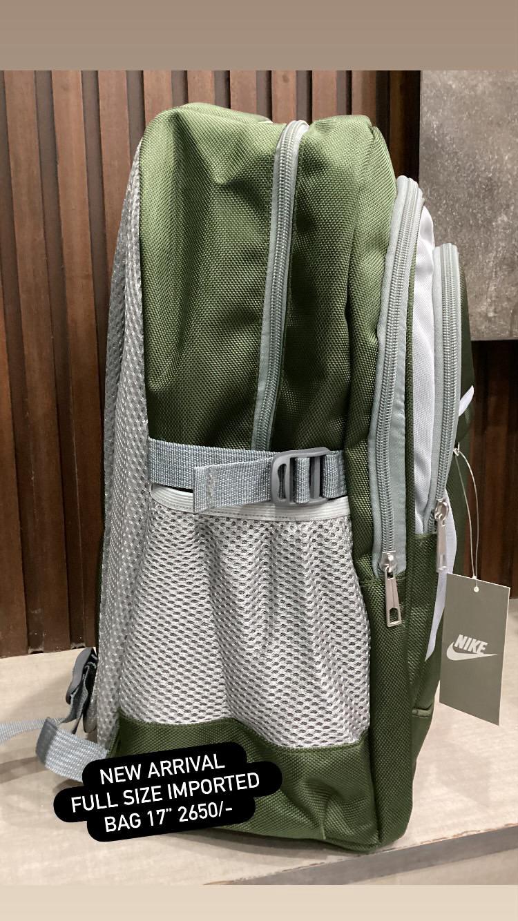 Kids Girls Boys School Bag Pack High Quality Double Zipper 17 Inch Green Nkee