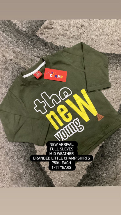 Kids Boys Girl Affordable Baby Outfits –-Full Sleeves Imported T Shirt